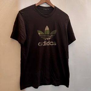 Adidas Mens Size S Grey Camo Logo T-Shirt